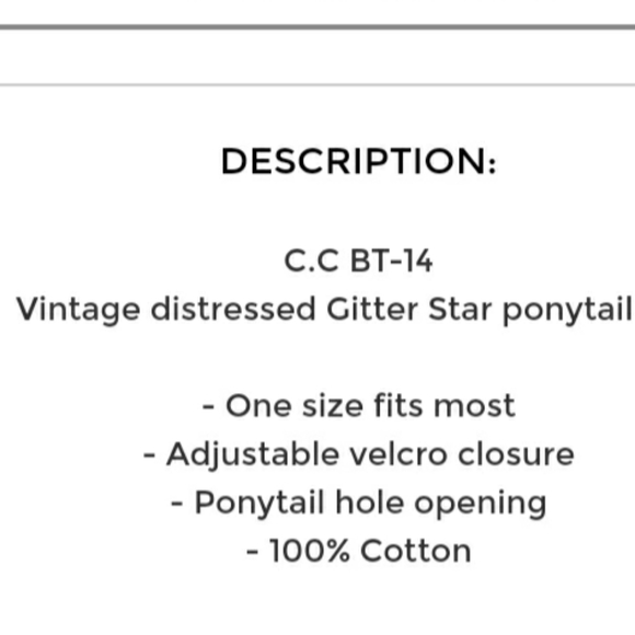 C.C. Distressed Glitter Star Caps - Picture 5 of 5